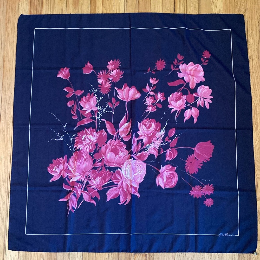 Vtg Signed Rolled Edge Jim Renoir Scarf